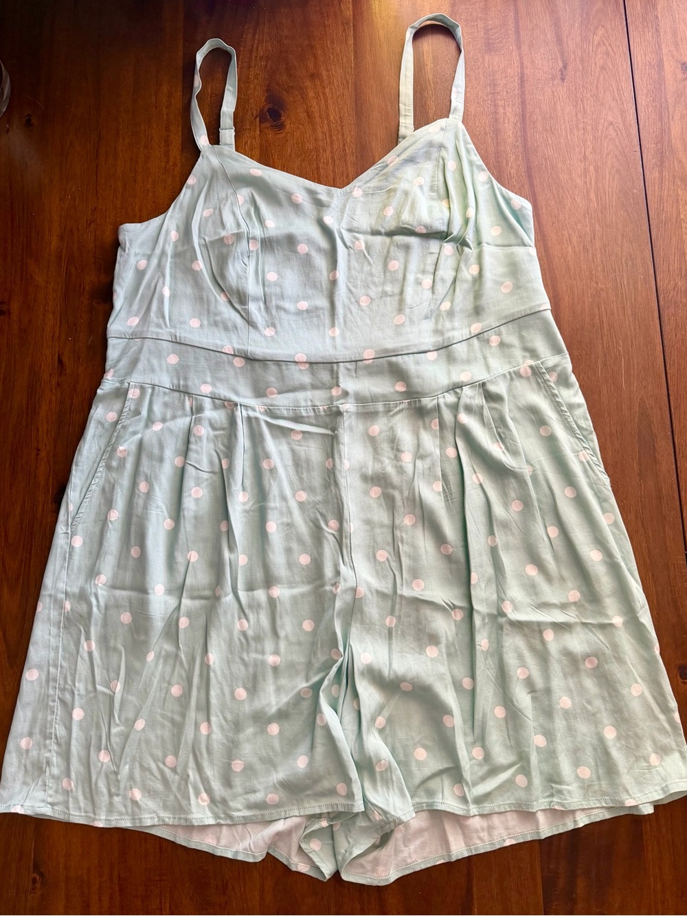 Torrid Mint Polka Dot Romper - Women's Sleeveless Jumpsuit
